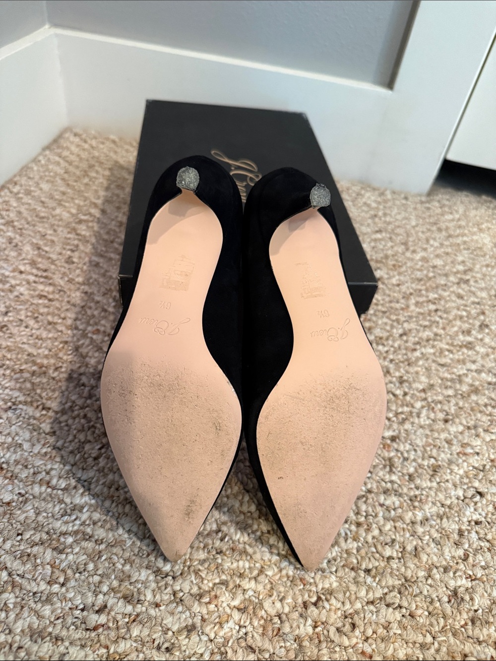 J. Crew Black Suede Pointed-Toe Pumps - Picture 5 of 6